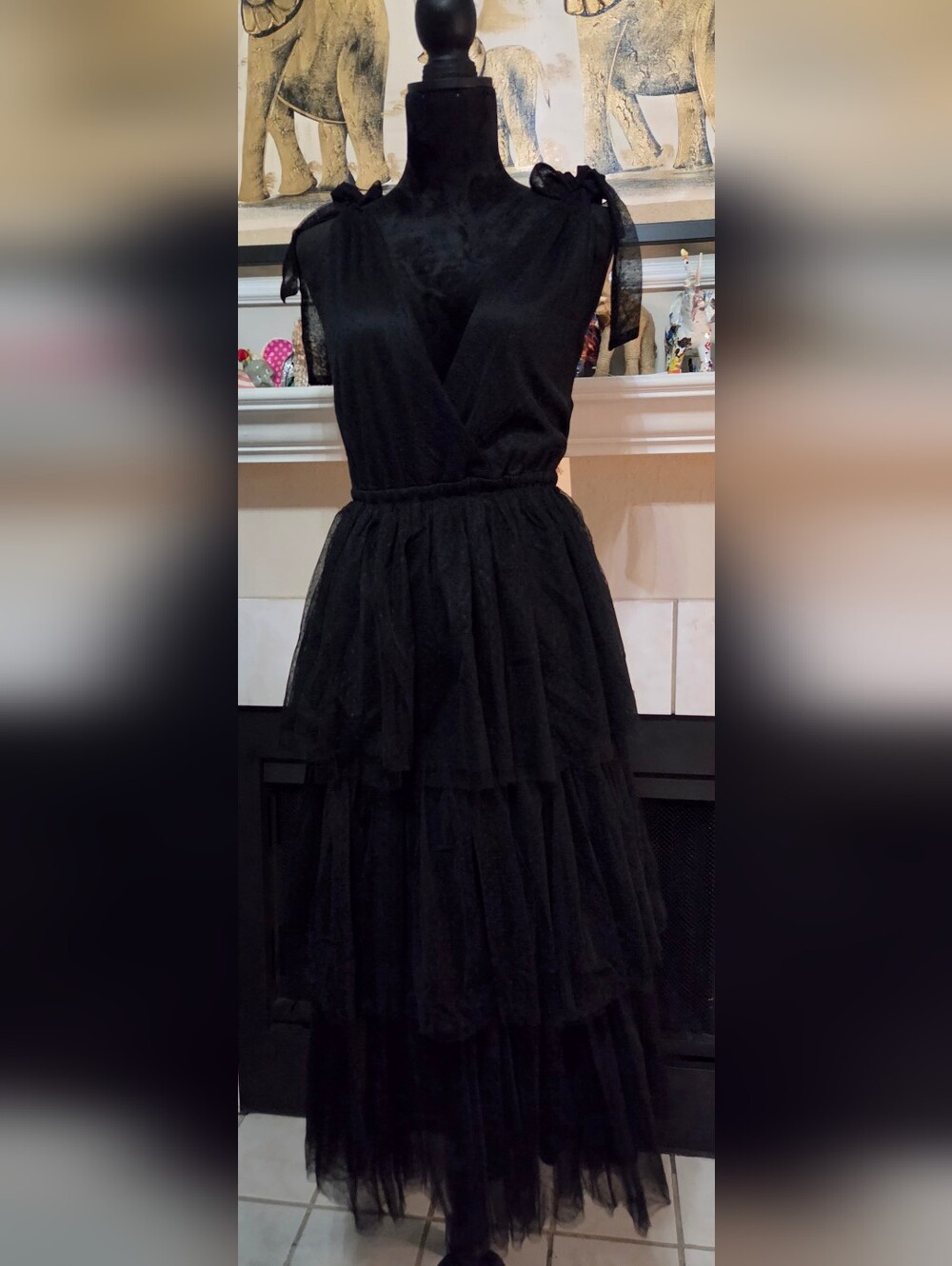 In Bloom Tiered Tulle Midi Dress